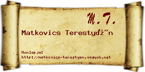 Matkovics Terestyén névjegykártya